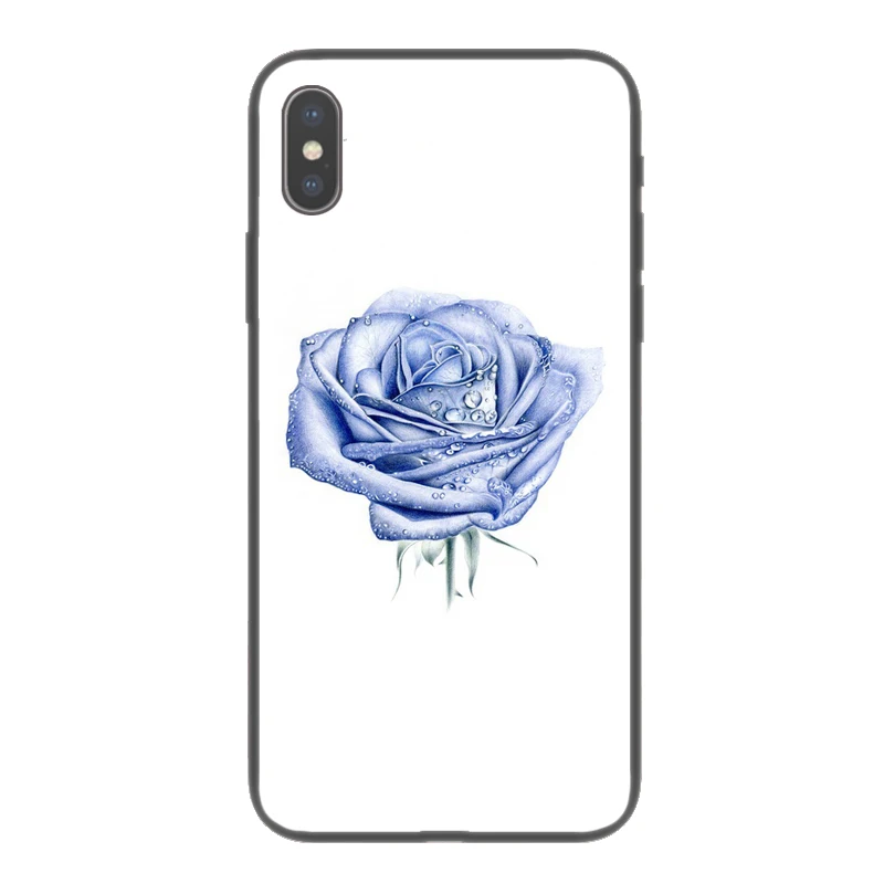 Простой мягкий ТПУ чехол для мобильного телефона с принтом цветов фруктов Модный