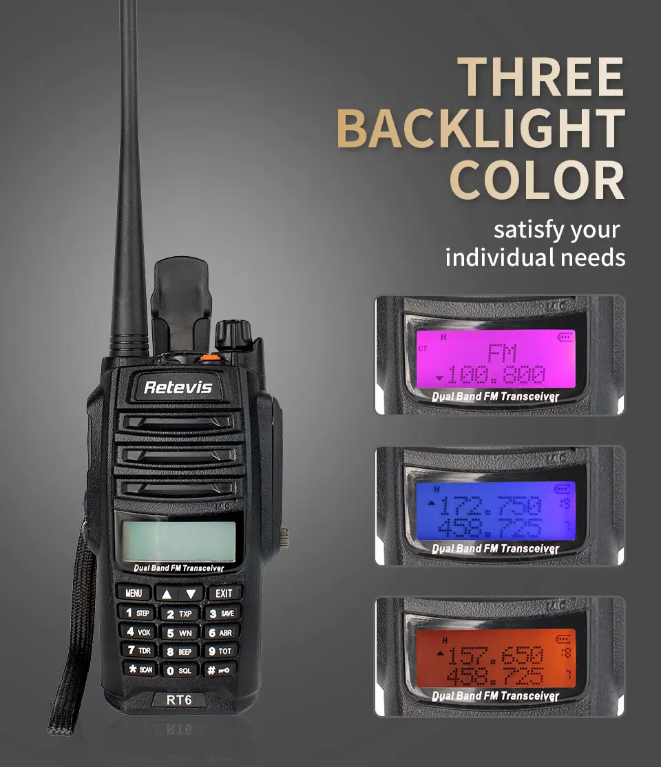 Водонепроницаемый IP67 Retevis RT6 иди и болтай Walkie Talkie “иди и 5/3/1 Вт VHF+ UHF136-174+ 400-520 МГц Ham радио Hf трансивер двухстороннее радио A9114A