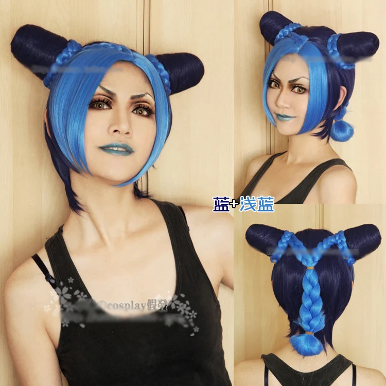 Приключения Джоджо Золотой ветер Jolyne Cujoh Kujo парики JoJo no Kimyou na Bouken булочки косы