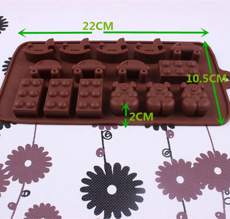 15 даже Мишка встряхивание троянский автомобиль силиконовая для шоколада выпечки