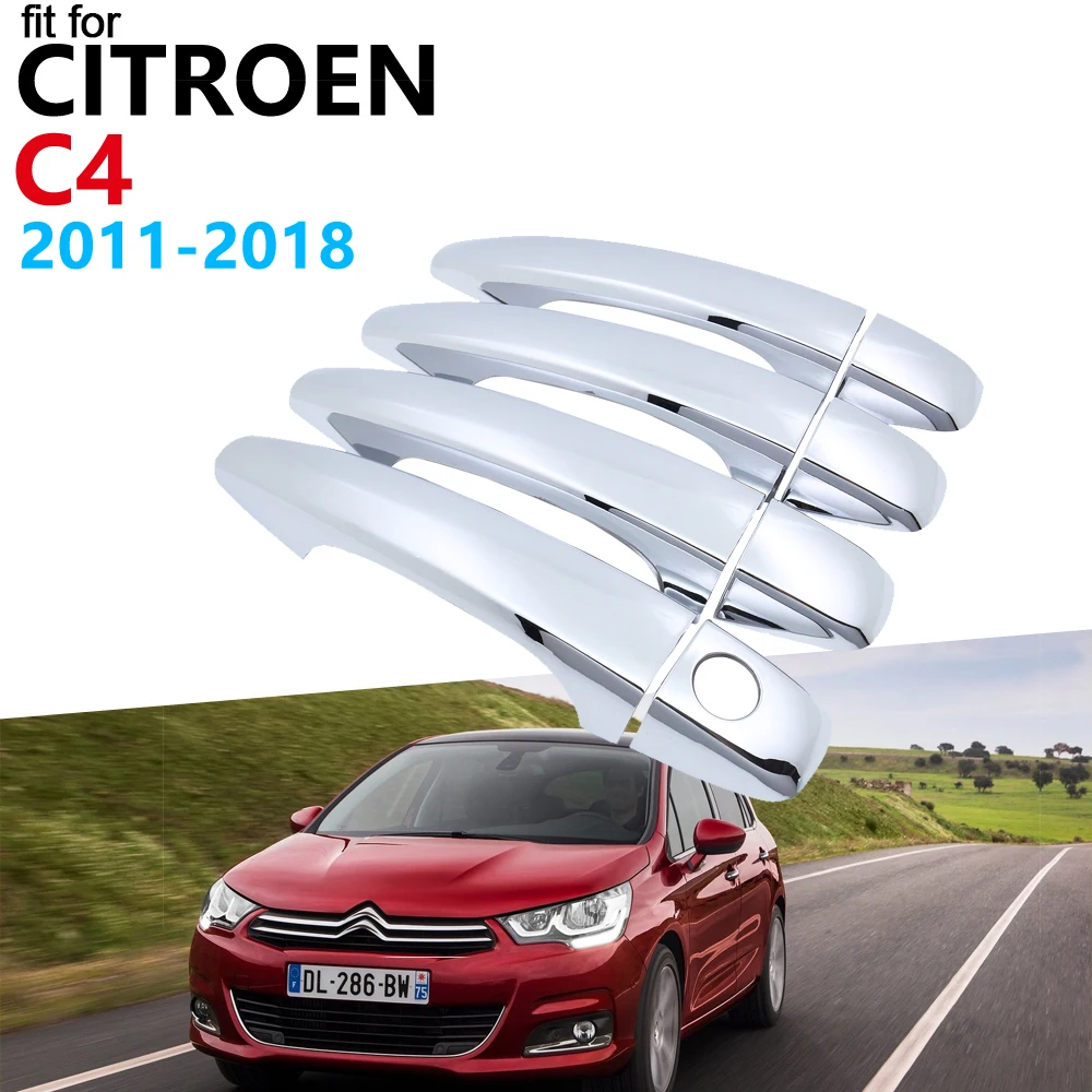 Роскошный хромированный комплект обшивки внешней ручки для Citroen C4 MK2 C4L 2011 ~ 2018