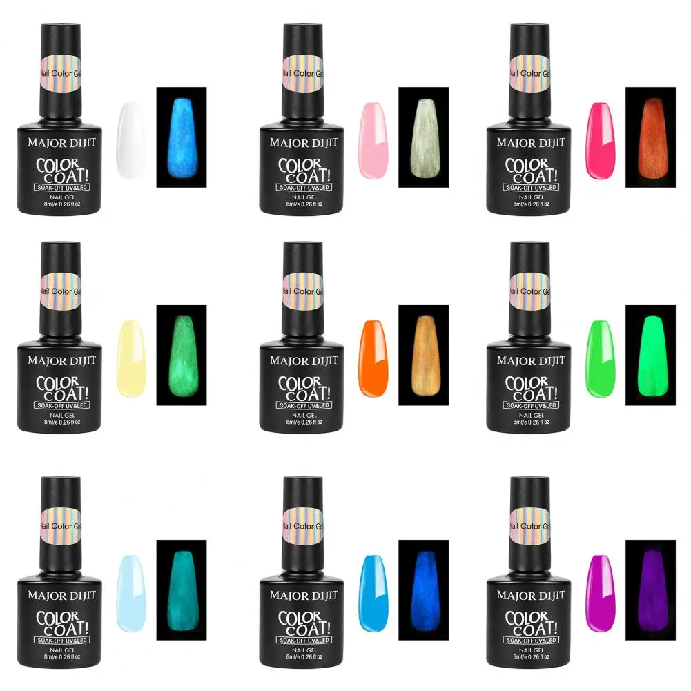 8 мл флуоресцентный цветной лак для ногтей УФ-гель Гибридный самостоятельного