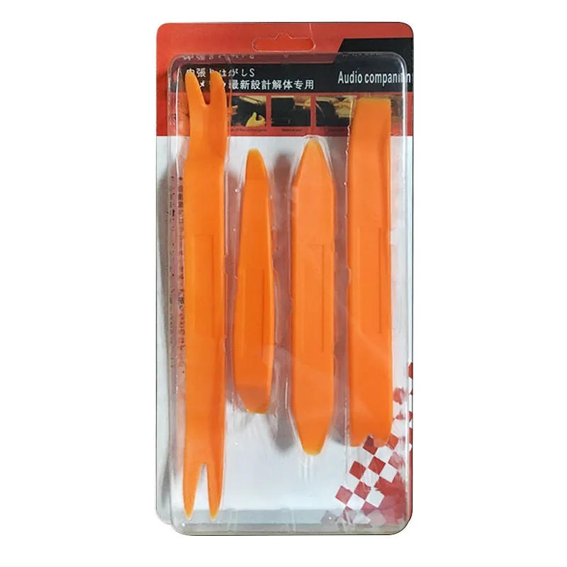 

4Pcs Car Removal Clip Panel Removal Tools Dismantle Kits Audio Video Dashboard Dismantle Kits Repair Installer Car Accessories