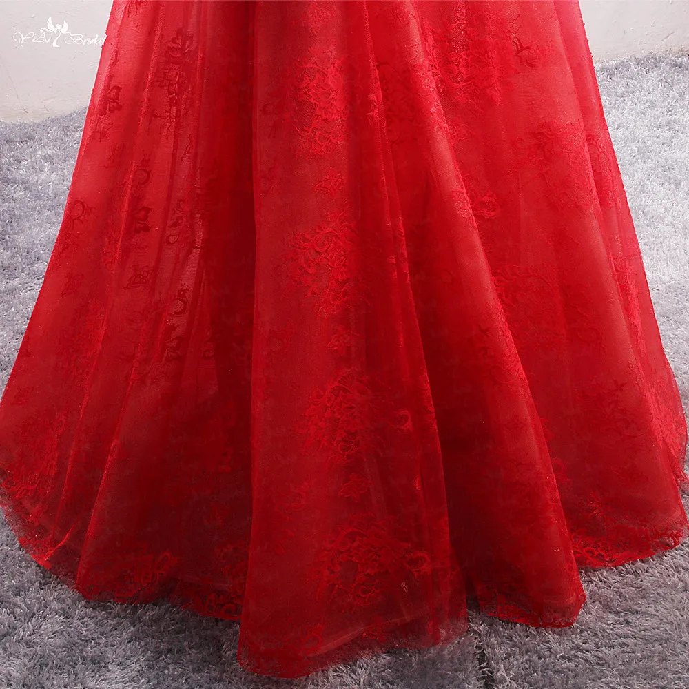 LZ377 элегантное Красное длинное свадебное платье без рукавов с вырезом сердечком