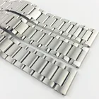 Часы мраморные из нержавеющей стали с тремя бусинами и пряжкой-бабочкой, матовые, подходят для ручных переключателей, сырой меховой песок 16-26 мм