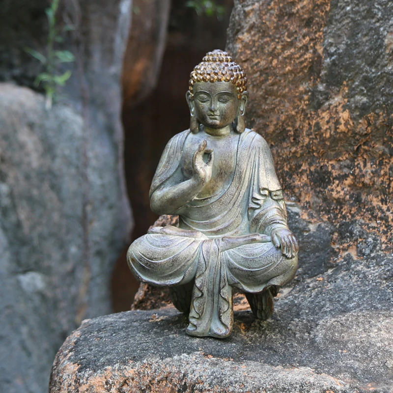 

Buddha Statue Meditating Garden Japanese Buda Figurine Zen Garden Outdoor Decorations Ganesha Sculpture Home Yard Ornaments