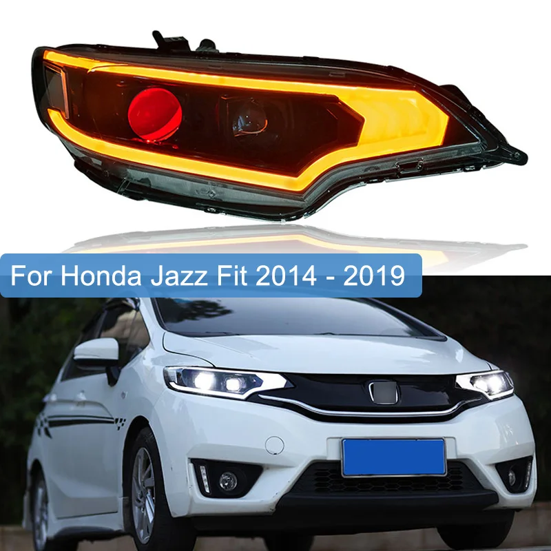 Автомобильный Стайлинг для Honda Fit Джаз GK5 Спорт 2014 - 2019 светодиодный головной