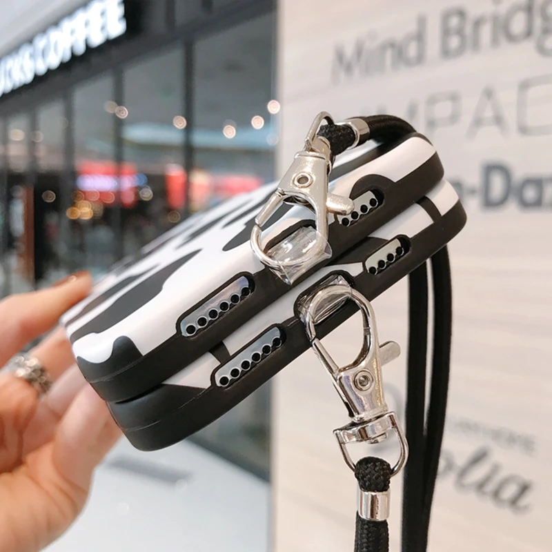 

Leopard Soft Phone Case Crossbody Necklace Cord Lanyards With Rope For iphone 12 MINI 7 8 Plus X XR XS 11 Pro Max SE 2020 Cover