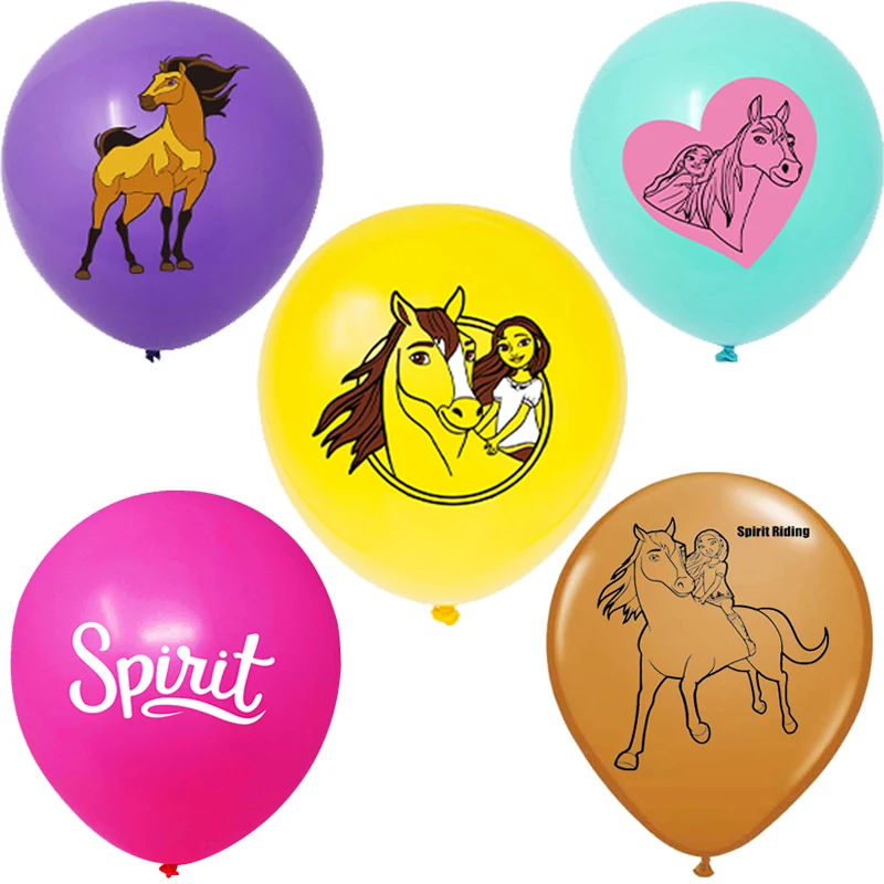 10 шт./лот шары с рисунком лошади на день рождения 12 дюймов латексные лесная