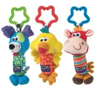 Игрушки-погремушки для детей, Мультяшные животные, Лев, кролик, обезьяна, плюшевый колокольчик, подвесные погремушки для детской коляски, кроватки, детская игрушка, подарок
