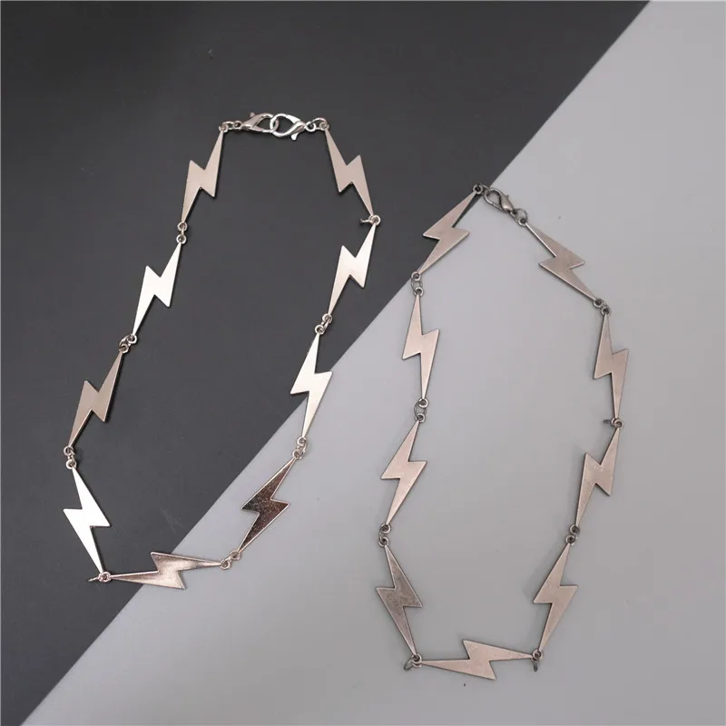 

Simple Women Clavicle Chain Lightning Shape High Quality Exquisite Couple Necklace Hip Hop Rock Fashion Gift Jewelry