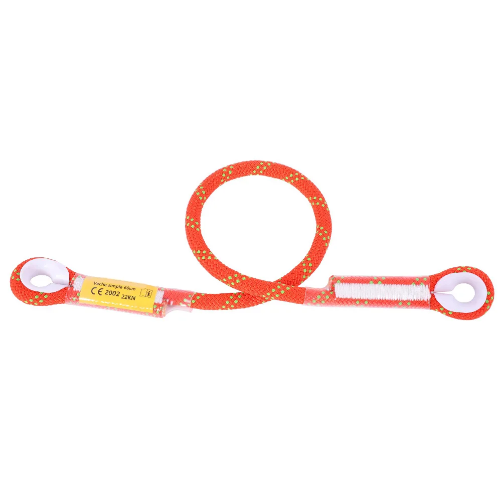 

60/120/150cm Outdoor Survival Climbing Safety Rope with Ring Bearing(Orange 60cm)