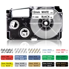 Topcolor 12 мм, 9 мм, 6 мм XR запечатанных лент для Совместимость с Casio этикетировщик XR12WE XR-12X XR-9WE XR6X для объектива с оптическими зумом Casio принтер этикеток KL120 60 130