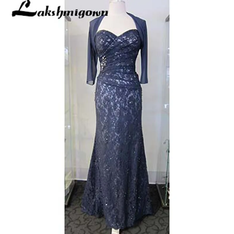 

Платье-Русалка для матери невесты, кружевное плиссированное платье с длинным рукавом для жениха и матери, платье для свадьбы, 2022