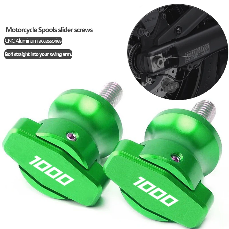 

For Kawasaki Z1000 Z 1000 2010-2019 2018 2017 2016 2015 2014 2013 2012 2011 CNC Motorcycle Swingarm Slider Spools stand screws