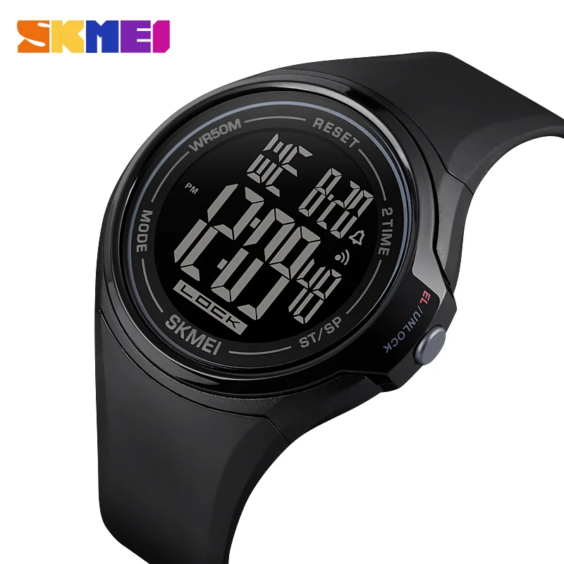 SKMEI Fashion Touch Screen Digital Men Watch Waterproof LED Light Alarm Clock Fall-Resistant Sport Watches montre homme 1602