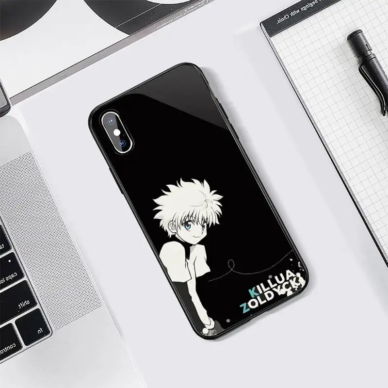 

Anime Hunter X Hunter Killua Zaoldyeck Phone Cases Tempered glass For iphone 5C 6 6S 7 8 plus X XS XR 11 PRO MAX