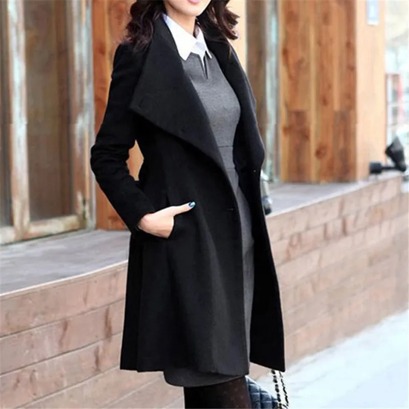 Новинка 2018 Модная приталенная уличная одежда повседневное пальто с поясом