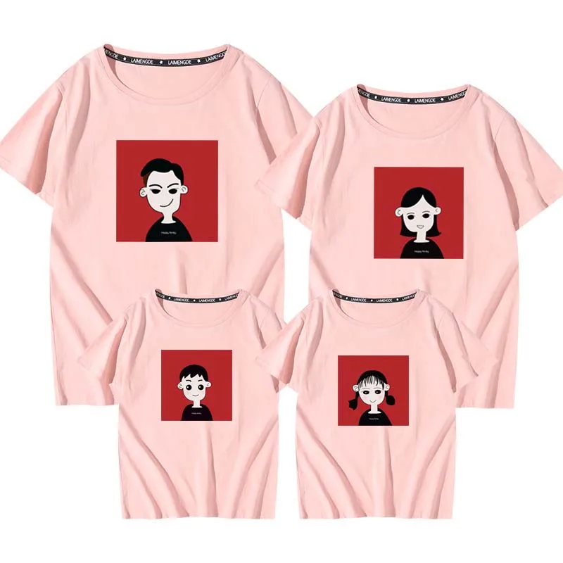 Летняя семейная Одинаковая одежда для отца матери дочери сына смешная футболка с