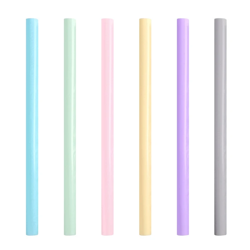 Многоразовые силиконовые соломинки для питья гибкие большого размера 6