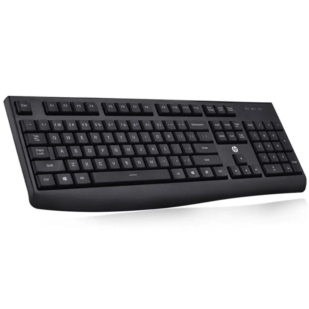 Hp K200 эргономичная клавиатура для компьютера, 104 клавиш, USB Проводная Бесшумная клавиатура для бизнеса, офиса, планшета, ноутбука, комфортное ощущение