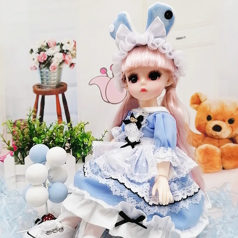 

New 30 cm BID Doll 6 Points Doll 15 Movable Joints Fashion Changeable Doll Girl Toy Boutique Set DIY Toy Children Birthday Gift