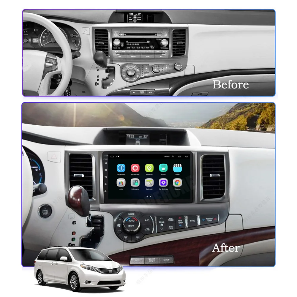 Автомобильный gps-плеер 9 &quot android 2 Din для Toyota Sienna 2016-2018 автомобильное радио