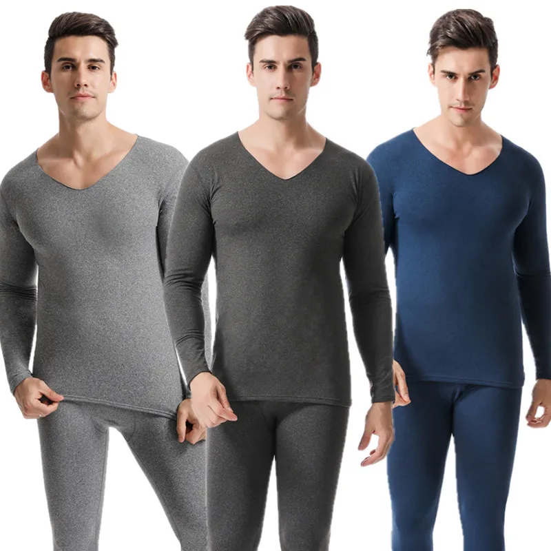 

Men's underwear suits quick-heating seamless thermal underwear men's plus velvet seamless cotton sweaters tight-fitting pajamas