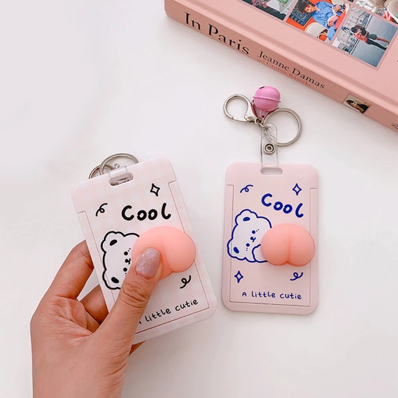 Креативный держатель для карт с отделением автобуса и брелоком 3D брелок в форме