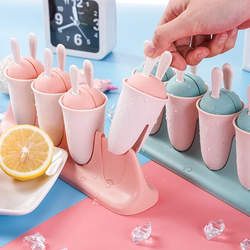 

Home-made Popsicles Homemade Frozen Ice Cubes Cream Mold Children Cute