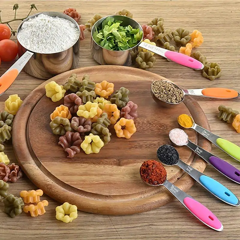 

5PCS Stainless Steel Measuring Spoon Mini Measuring Scoop Cup With Ring Baking Tea Coffee spoon Measuring Tools Cocina Accesorio