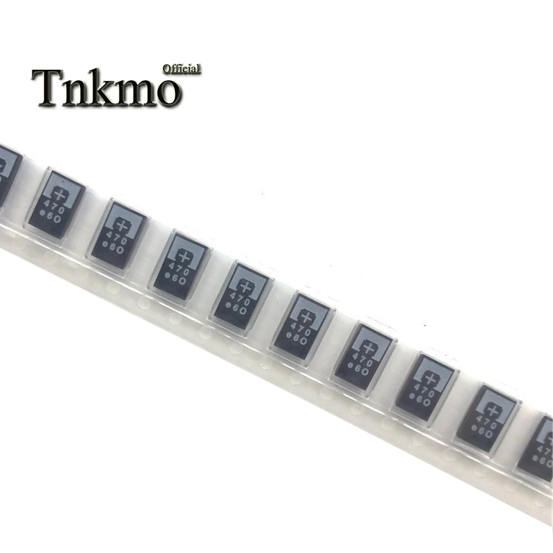 Танталовый конденсатор SMD 50 шт. 2R5TPE470M9 470 2 5 в мкФ новый и оригинальный|Запасные