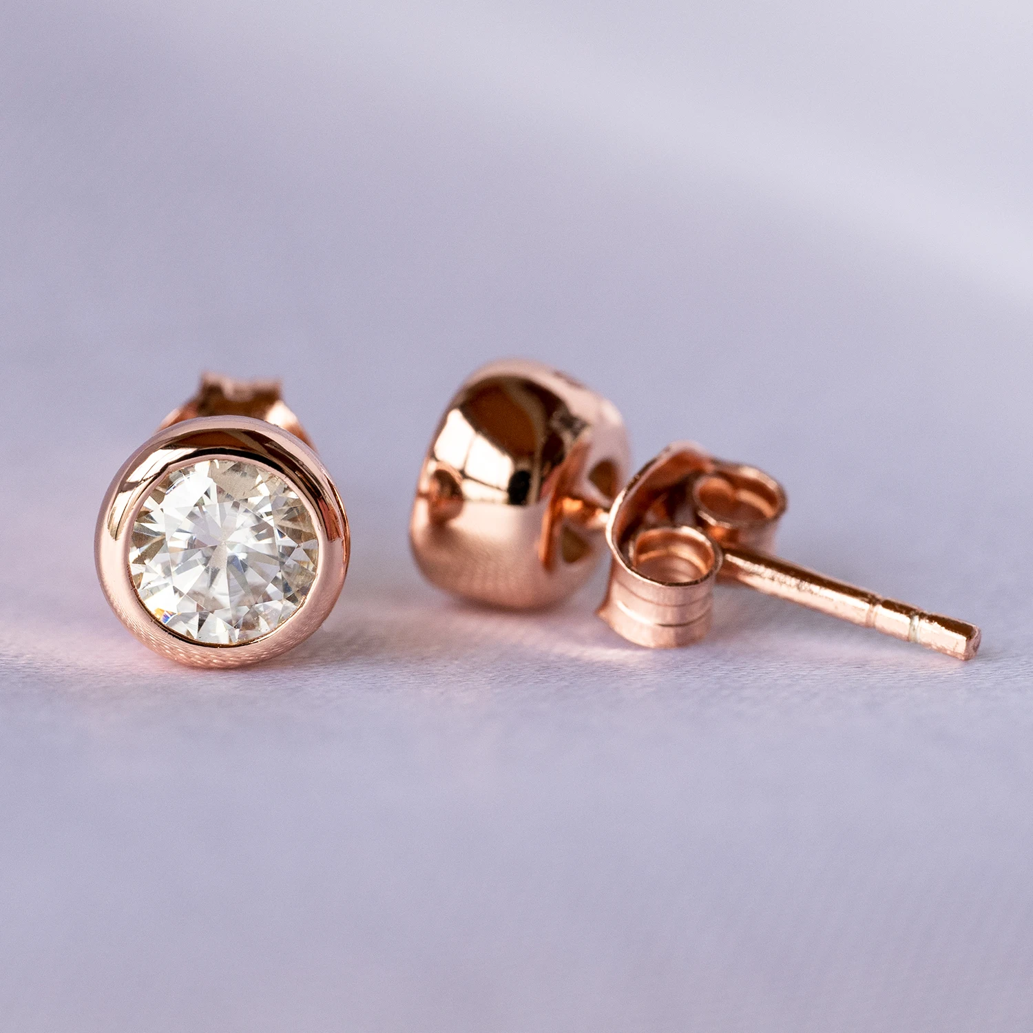 Ювелирные изделия JOVOVASMILE 0.5CT Starsgem в простом стиле позолоченные серьги из