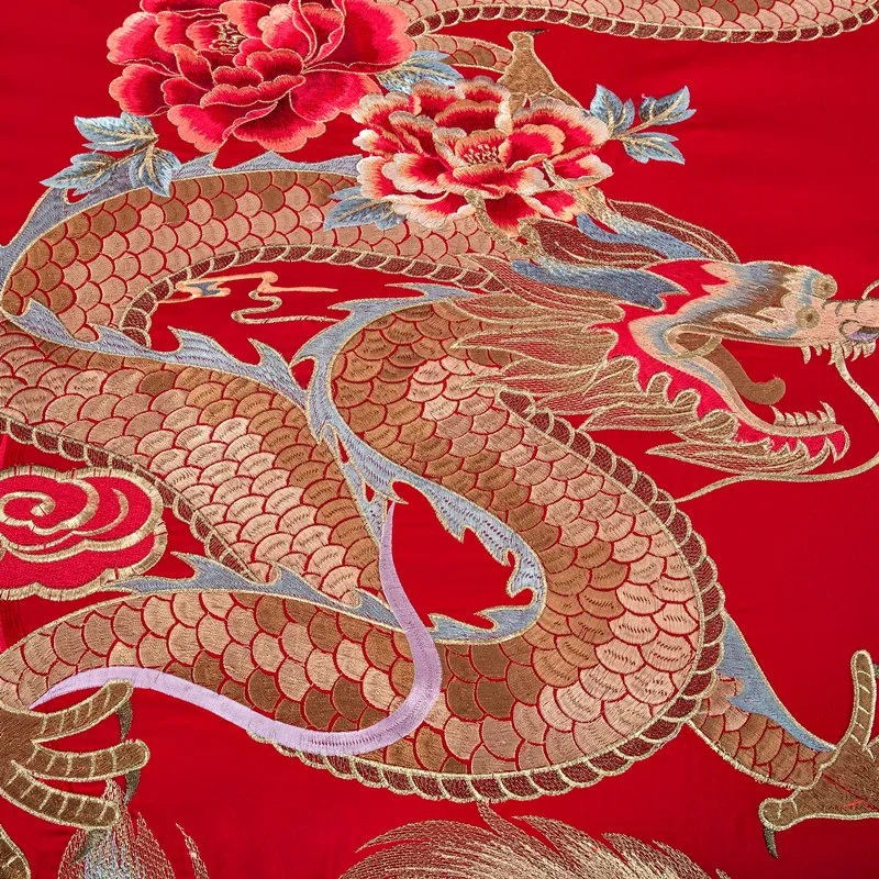 Роскошные 100S Египетский хлопок красный свадебный комплект постельного белья