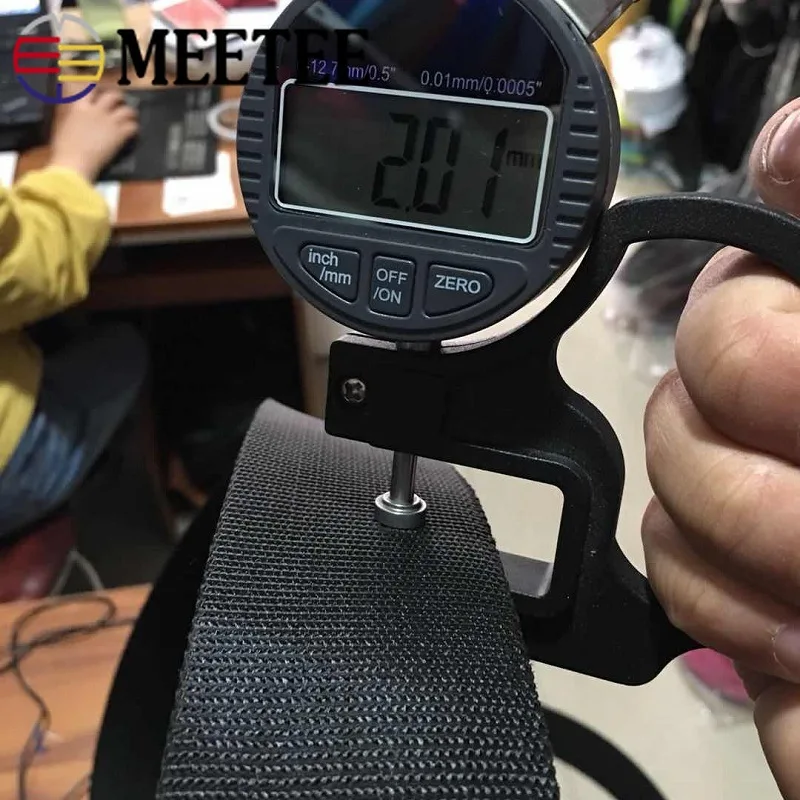 Meetee 10 ярдов 10-50 мм Черный полипропилен тесьма 2 мм уплотненный 900D ремень для наружная лента ремни для сумок сильный ленточный пошив