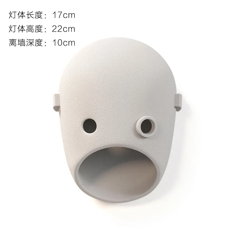 

Nordic Dutch Design Creative Mask The Party Wall Light Smiling Face Hotel Coffee Shop Bedroom Decor led indoor wall lamps
