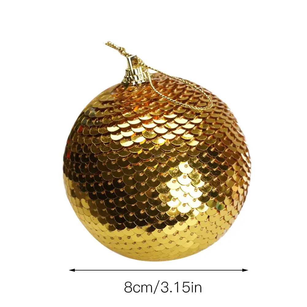 

1pcs Christmas Tree Ball Decorations DIY Xmas Party Wedding 8CM Ball Hanging Ornament For Home Christmas Decoration Gift
