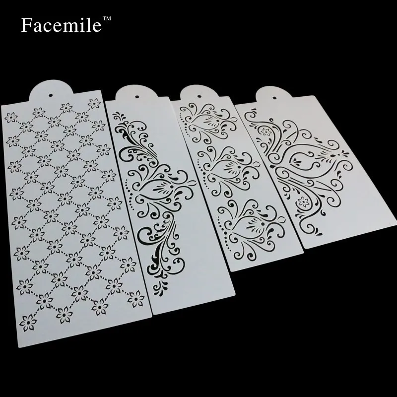 Cake spray pattern fondant hollow template printing mold powdered sugar sieve western point decoration flower border | Дом и сад