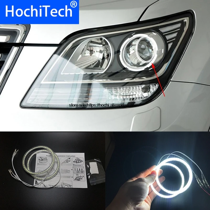 

HochiTech for Kia Borrego Mohave 08-10 Ultra bright SMD white LED angel eyes 2600LM 12V halo ring kit daytime running light DRL