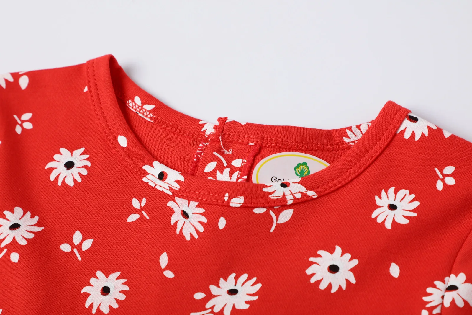 Poco maven Vestido de manga larga beb&eacute; ni&ntilde;as Oto&ntilde;o de algod&oacute;n rojo ropa infantes ni&ntilde;os ni&ntilde;as encantadora Causal vestido para ni&ntilde;os-2