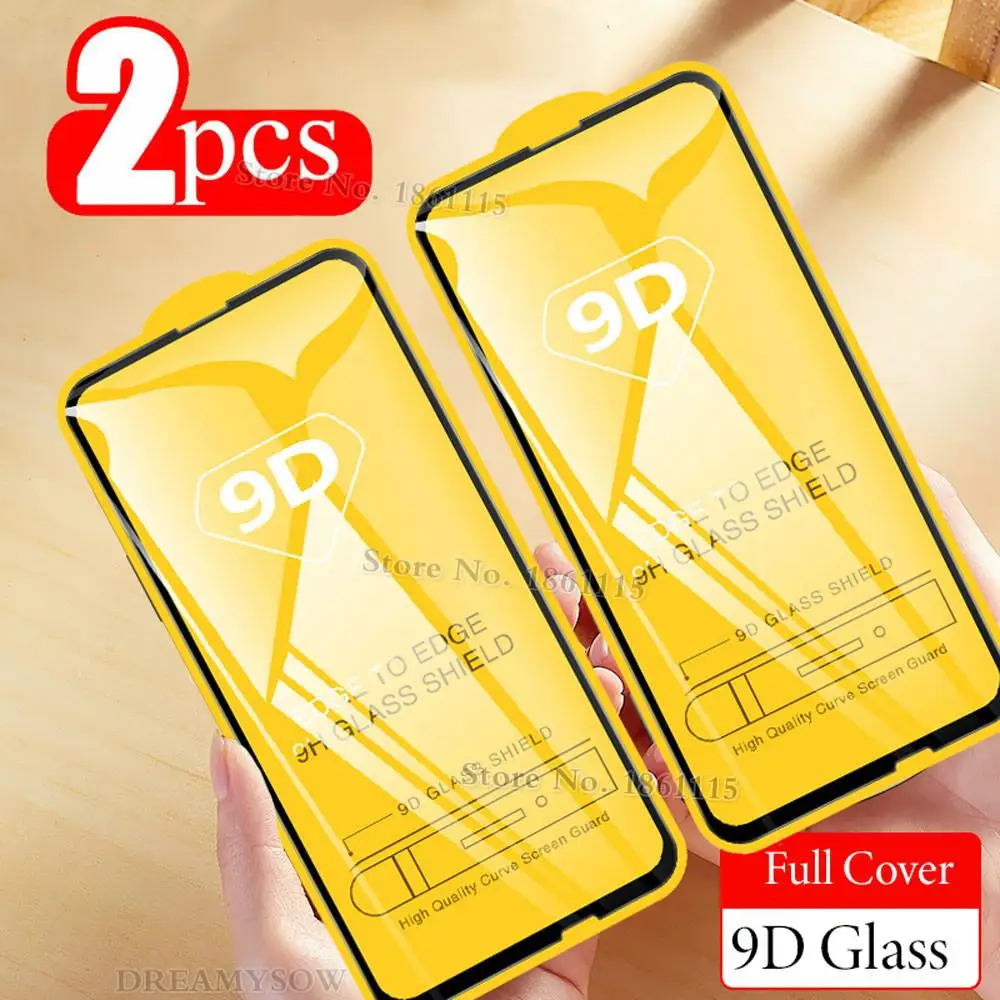 

2pcs 9D protective Glass honor 9A 9C 8A 20 lite Pro 20S 30s 10i Full glue tempered glas on For huawei P40/P40 Lite safety Film