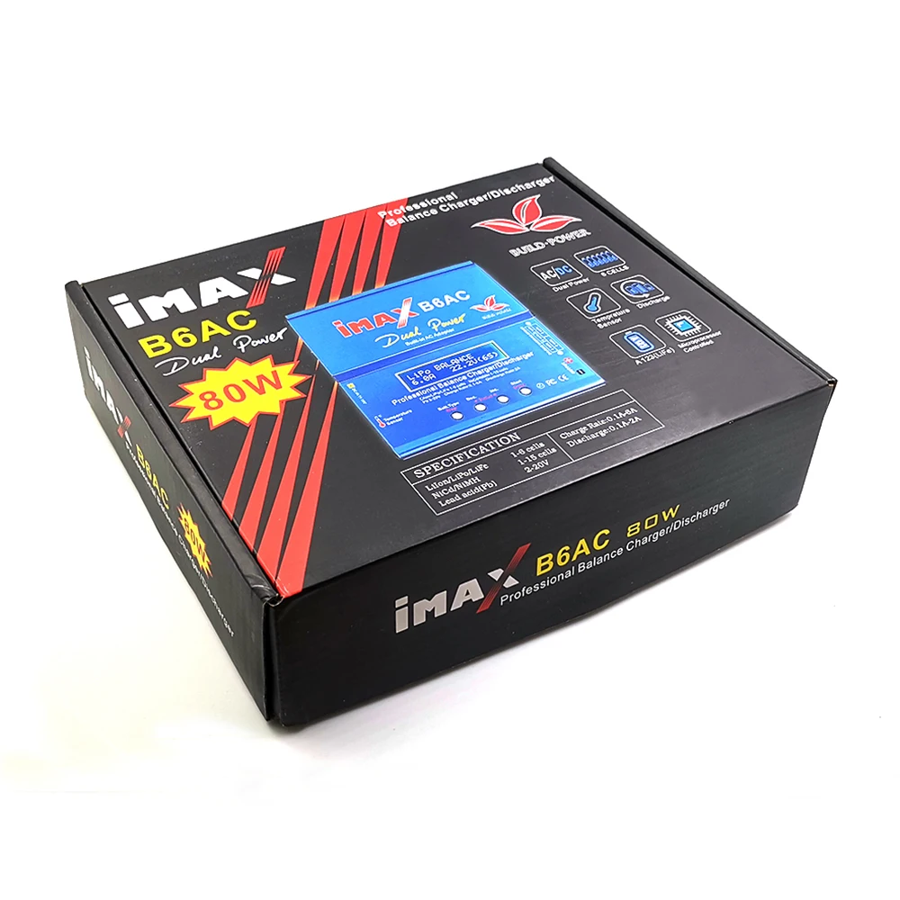 

IMAX B6AC B6 80W Extra XT60 Output Wire Battery Balance Charger Discharger Lipo Li-ion NiMh NiCd PB For RC Aireplane Quadcopter