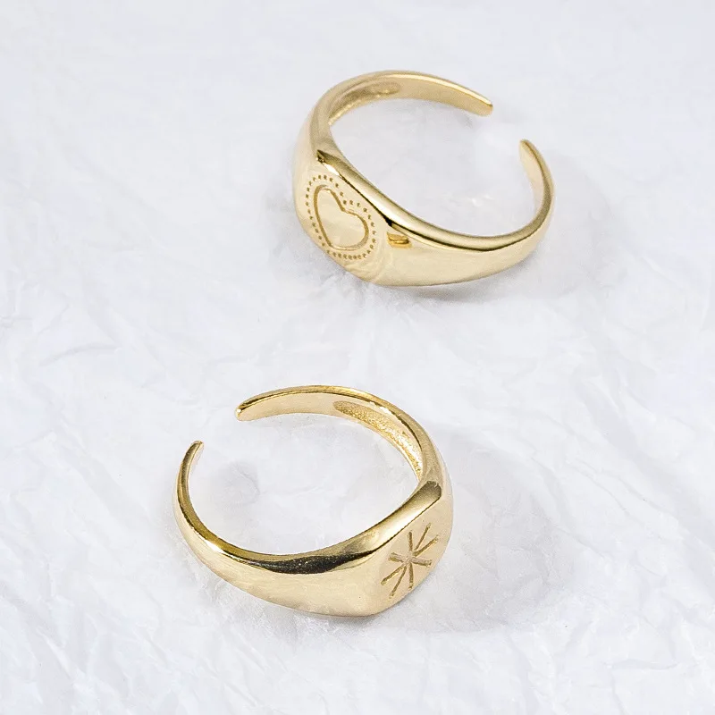 Женское кольцо из серебра 925 пробы с золотым покрытием|Кольца| |