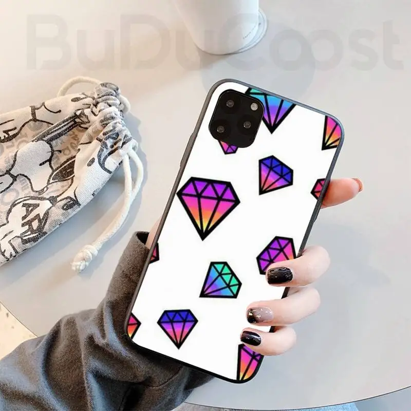 

CUCI Shiny masonry Black Soft Shell Phone Case Capa For iphone 5C 5 6 6s plus 7 8 SE 7 8 plus X XR XS MAX 11 Pro Max Cover