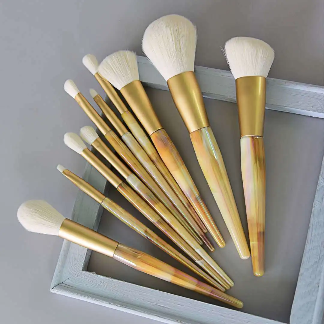 

Набор кистей для макияжа с мраморным рисунком, 10 шт.