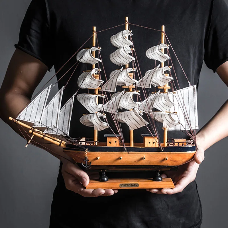 

Wholesale Sailing Boat Miniature Model For Home Decoration Accessories Wooden Crafts Ship Model Study Room Dsiplay Furnishings