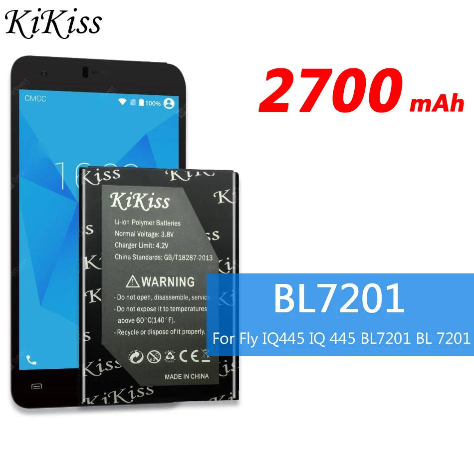 Аккумулятор высокой емкости для смартфона Fly IQ445 IQ 445 BL7201 BL 7201 + 2700 мАч|Аккумуляторы