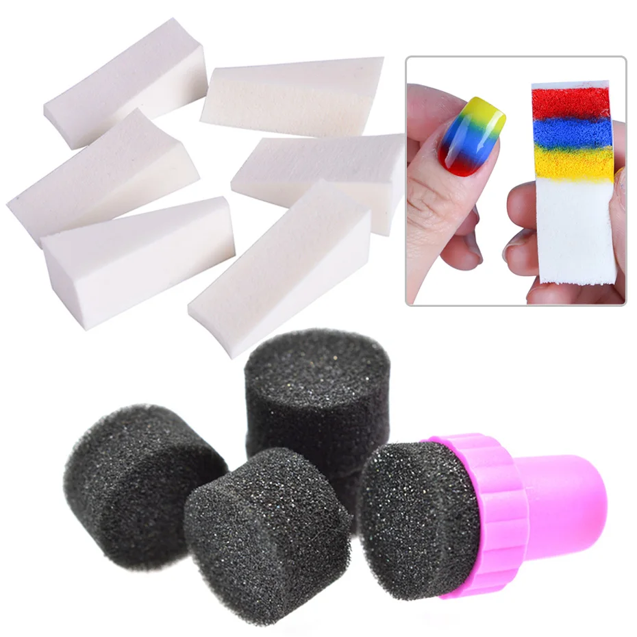 Мягкие губки градиентные ногти гель штамп полировочные печатные инструменты