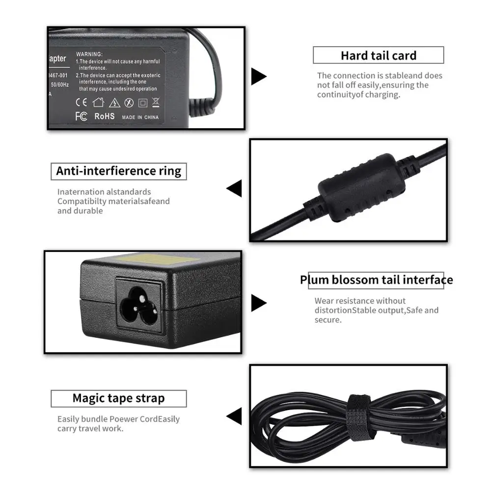

65W 19.5V AC Power Adapter Charger Supply for-HP Laptop H6Y88AA H6Y89AA H6Y90AA PPP009C PPP012D-S PPP012L-E Charge