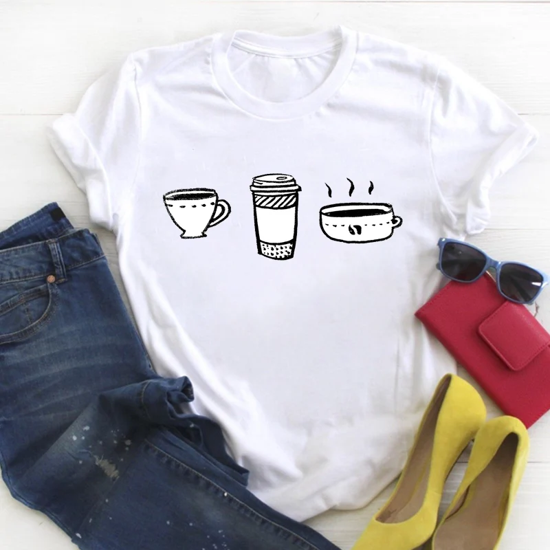 

Women Cartoon Vogue Letter Fashion Short Sleeve Ladies Summer T Tee Female Top Shirt Clothes Tshirt Womens Graphic T-shirt
